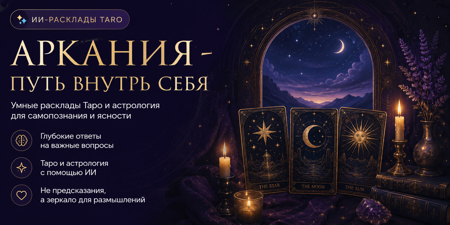 ArcanaAI — Зеркало для рефлексии через символику Таро и астрологии